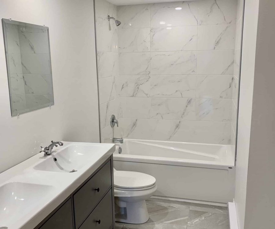"Bathroom construction by Finplex"